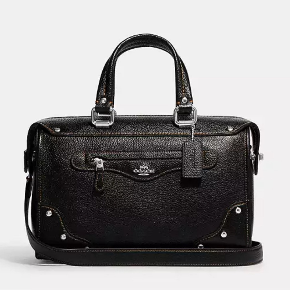 Coach Millie Satchel 
Silver/Black
NWT